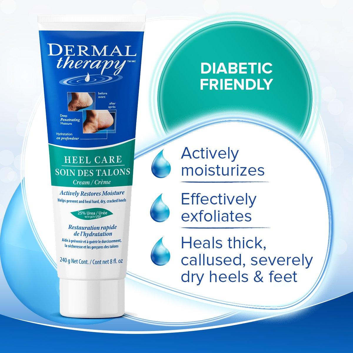 Heel Care Cream - Dermal Therapy™ 25% Urea, 6% Alpha Hydroxy Acids, AHA, dehydrated skin, dermaltherapy, diabetes, diabetic dry skin, diabetic neuropathy, dry cracks, dry heels, dry skin, fragrance-free, heel, Moisturizer, non-greasy, Silk amino acids, urea Cream 25% Urea, 6% Alpha Hydroxy Acids, AHA, dehydrated skin, dermaltherapy, diabetes, diabetic dry skin, diabetic neuropathy, dry cracks, dry heels, dry skin, fragrance-free, heel, Moisturizer, non-greasy, Silk amino acids, urea