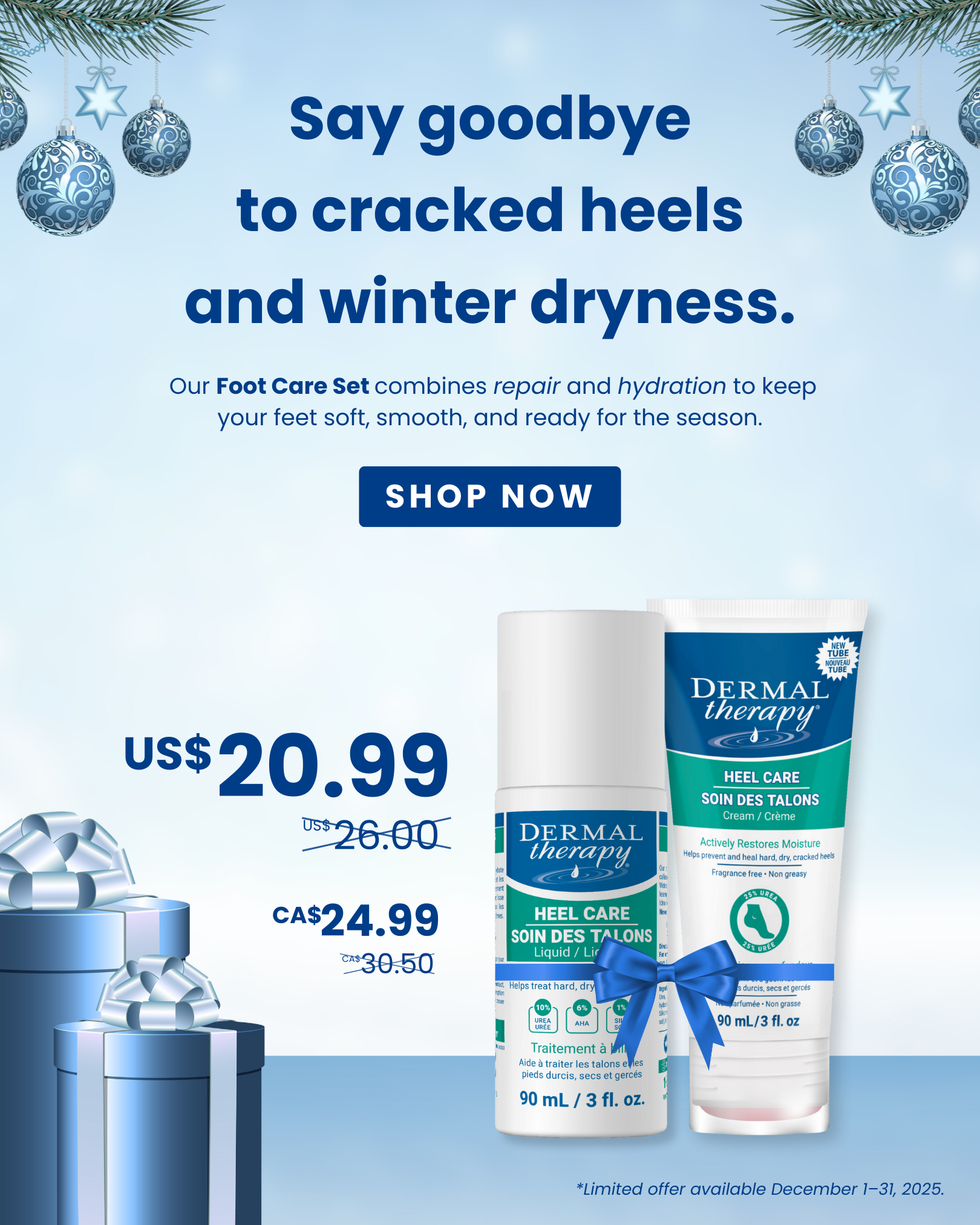 Foot Care Set (Heel Care Cream + Roll-On Liquid)